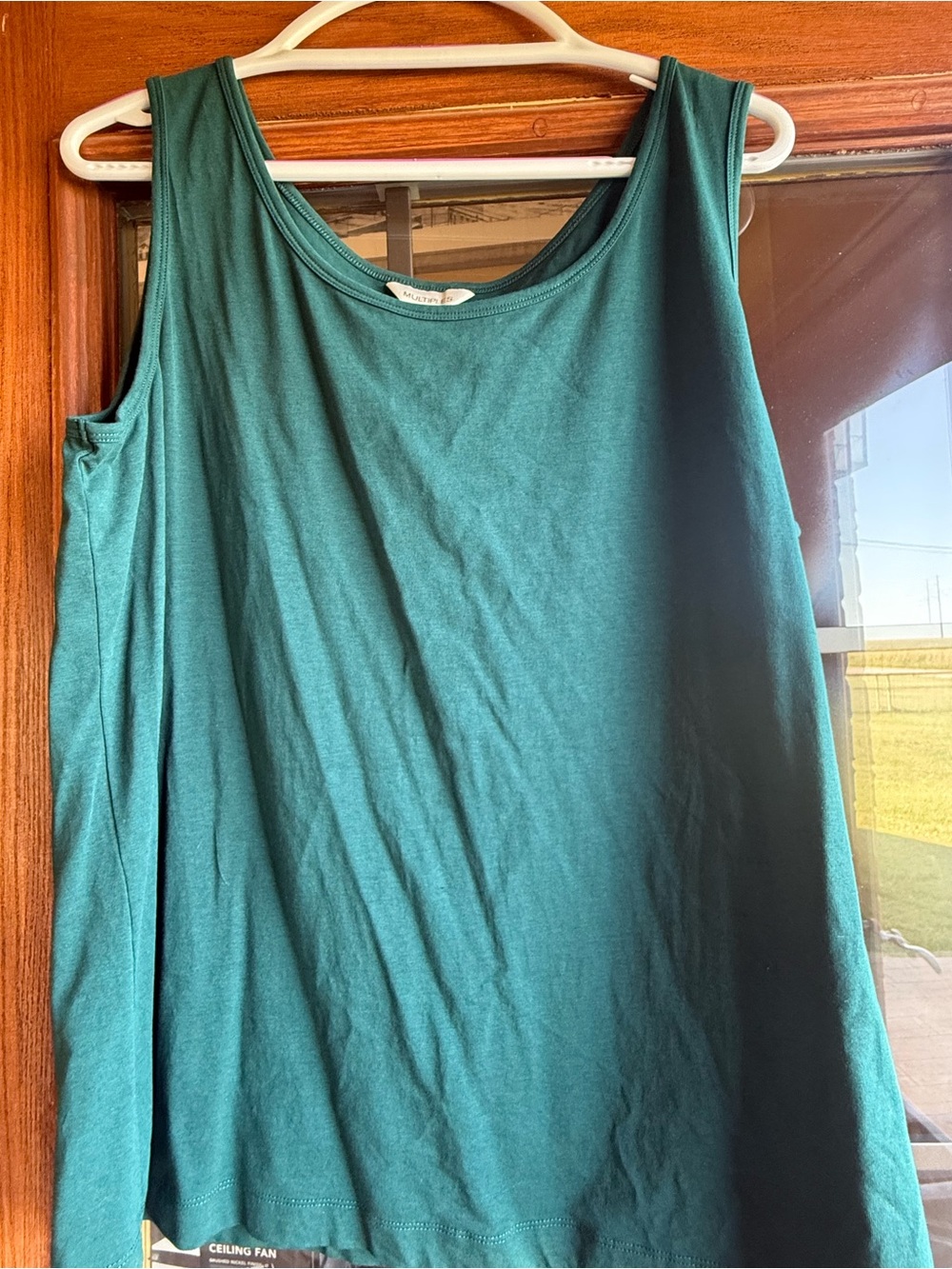 Multiples Teal Tank Top - Scoop Neck Sleeveless